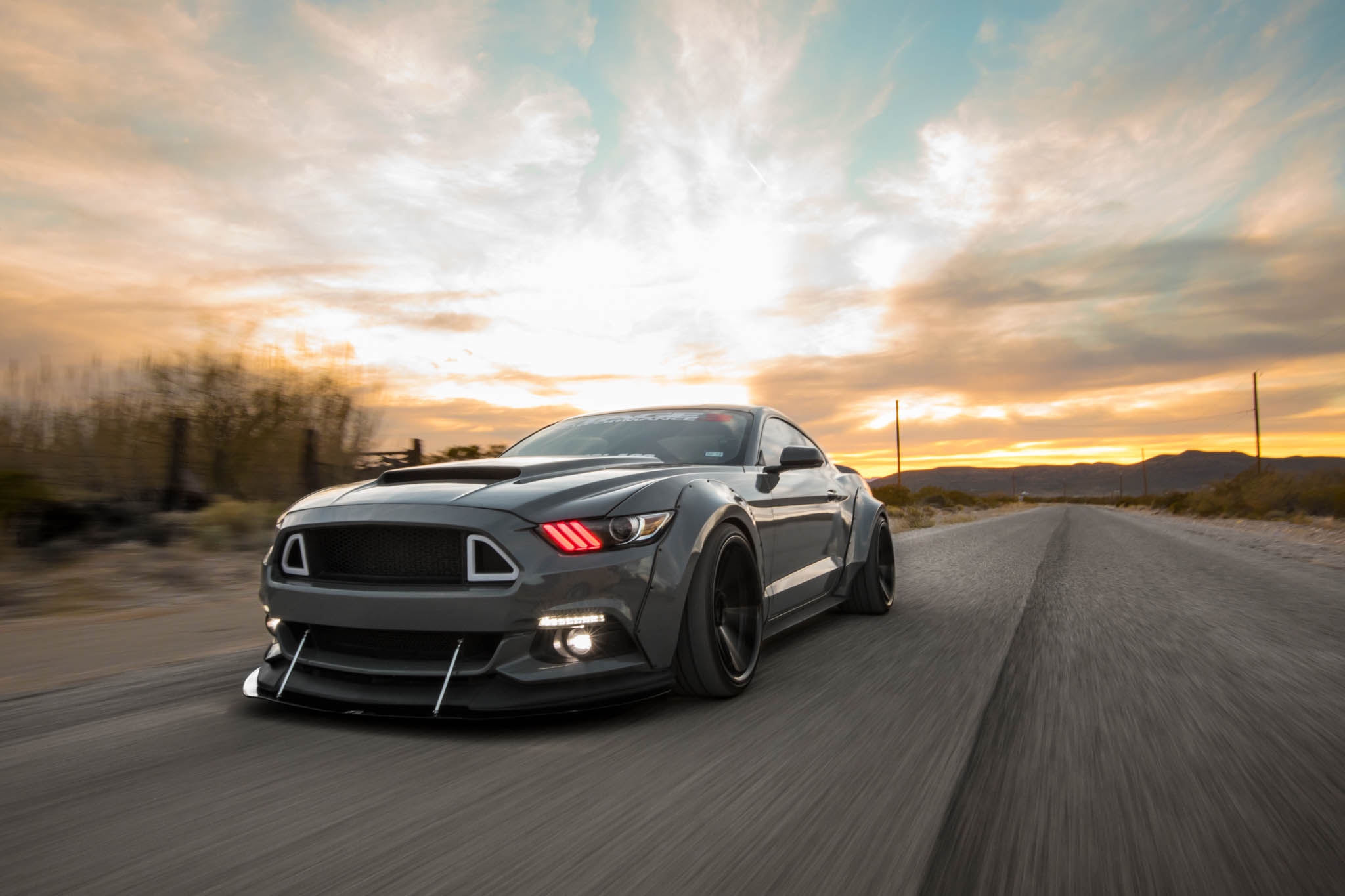 2016 Mustang Widebody - FR3 Matte Black - IG- @_baggedecoboost-12