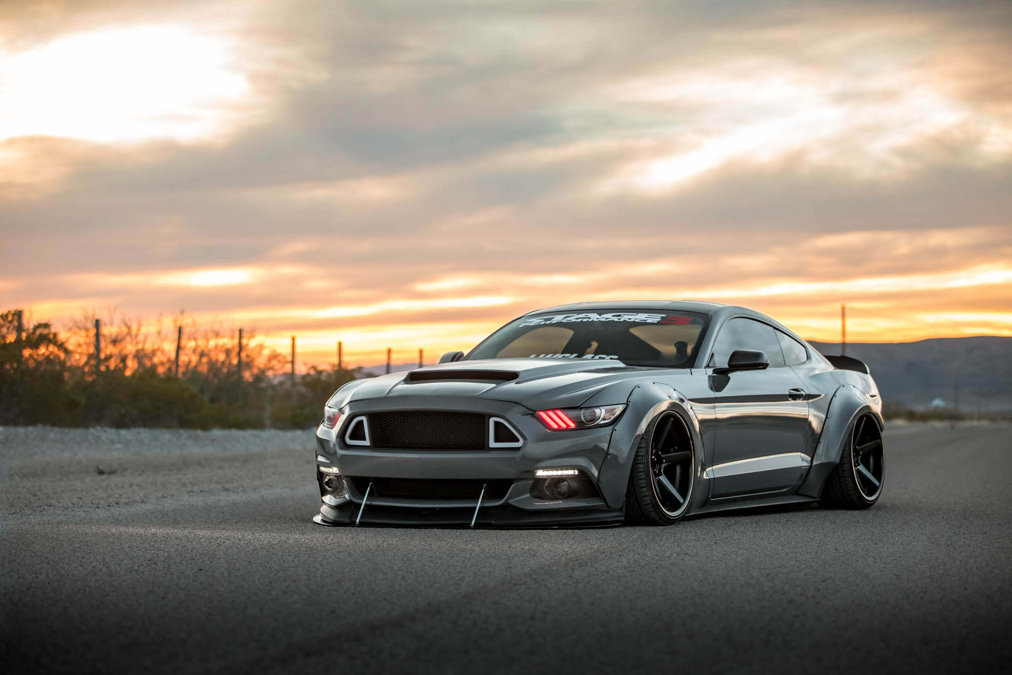 2016 Mustang Widebody - FR3 Matte Black - IG- @_baggedecoboost-13