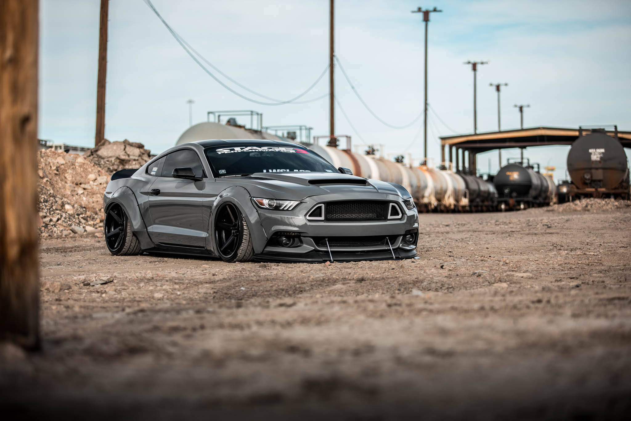 2016 Mustang Widebody - FR3 Matte Black - IG- @_baggedecoboost-2