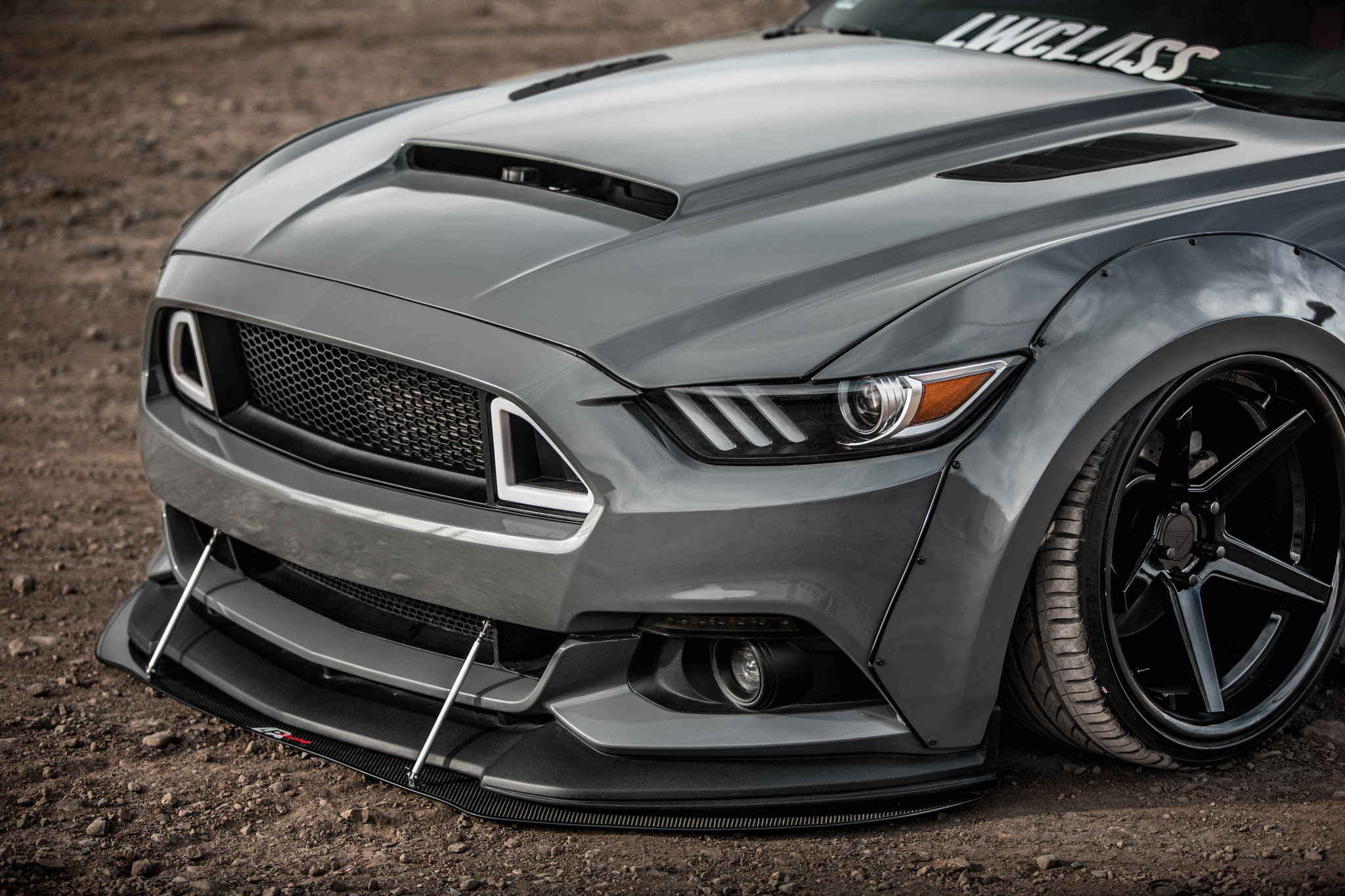 2016 Mustang Widebody - FR3 Matte Black - IG- @_baggedecoboost-3