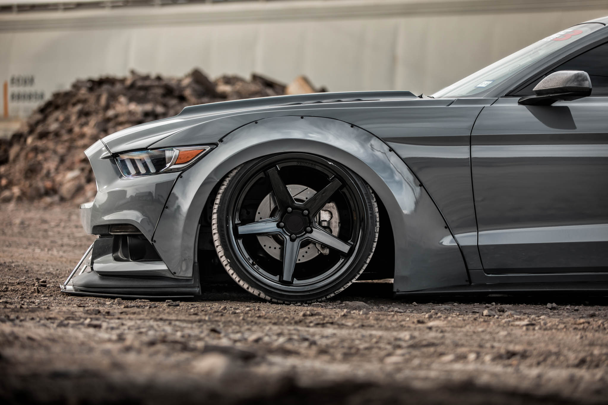 2016 Mustang Widebody - FR3 Matte Black - IG- @_baggedecoboost-4