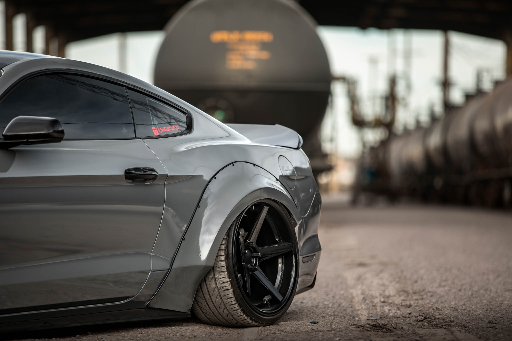 2016 Mustang Widebody - FR3 Matte Black - IG- @_baggedecoboost-7