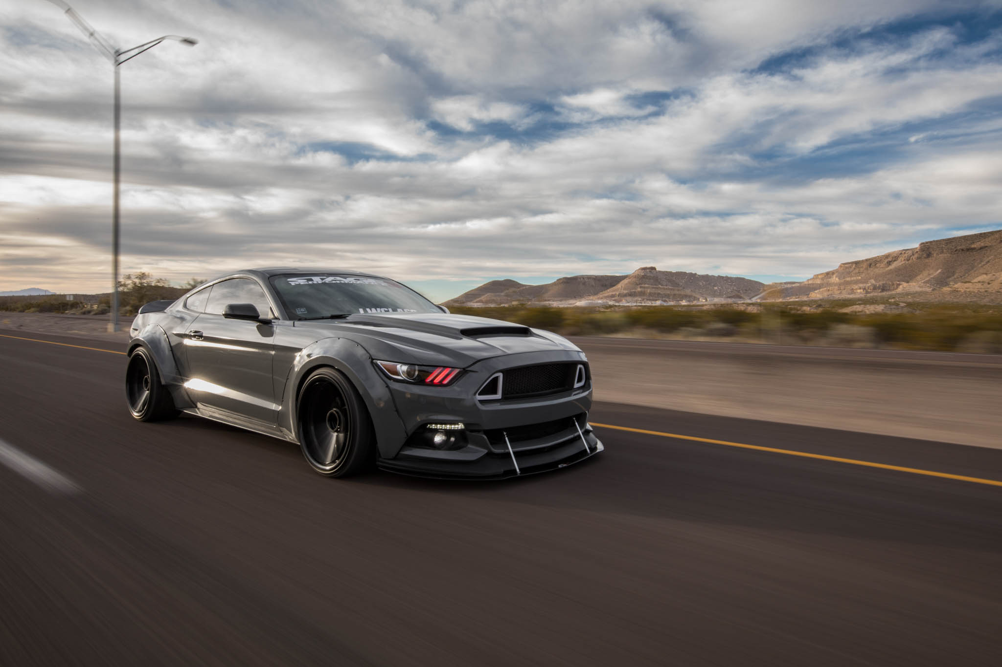 2016 Mustang Widebody - FR3 Matte Black - IG- @_baggedecoboost-9